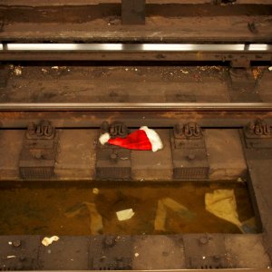 Where is Santa? He was last seen at the Union Square metro station photo