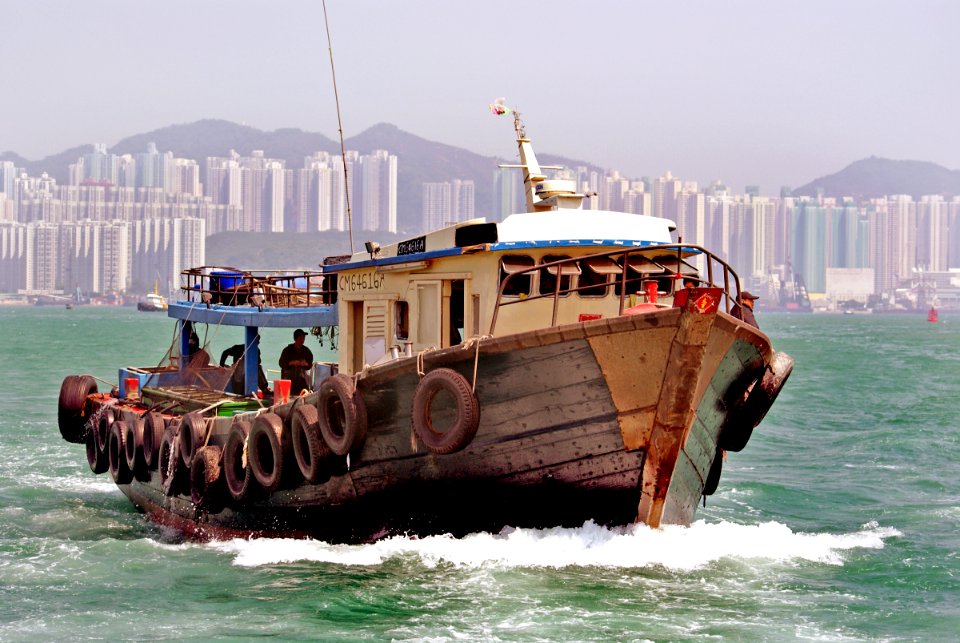 Harbour work horse.Hong Kong.