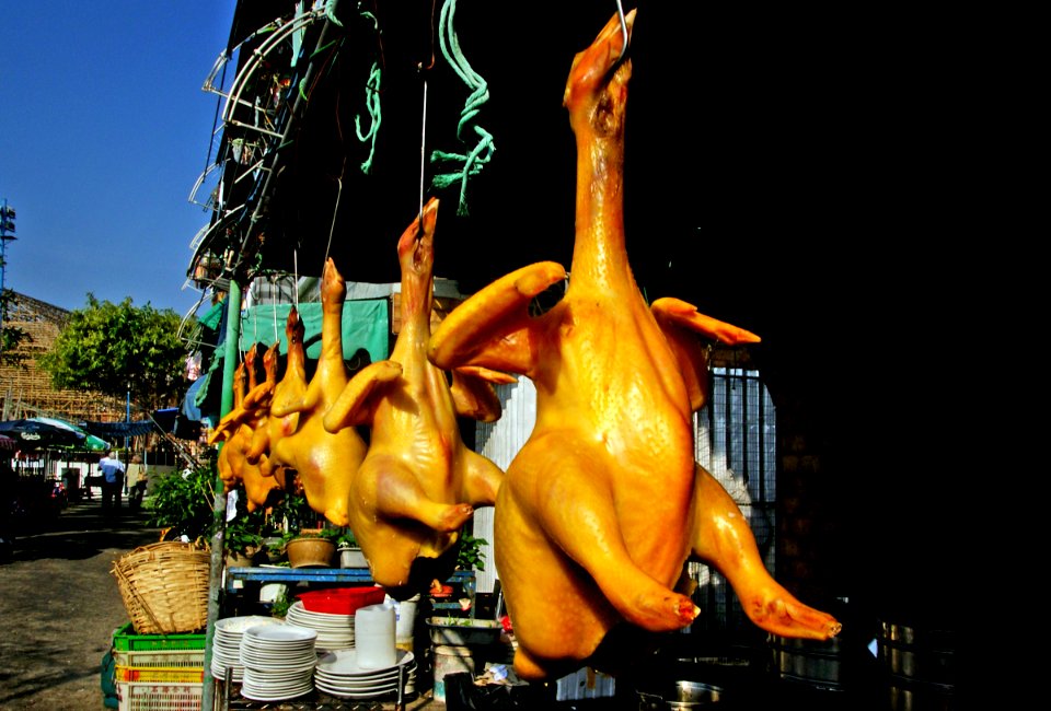 Ducks hanging.Cheung Chau.