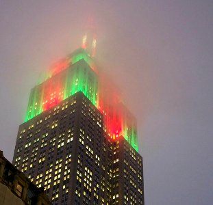 Empire state build at night photo