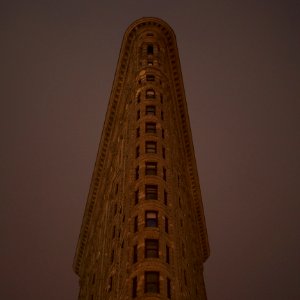 Flatiron building at night photo