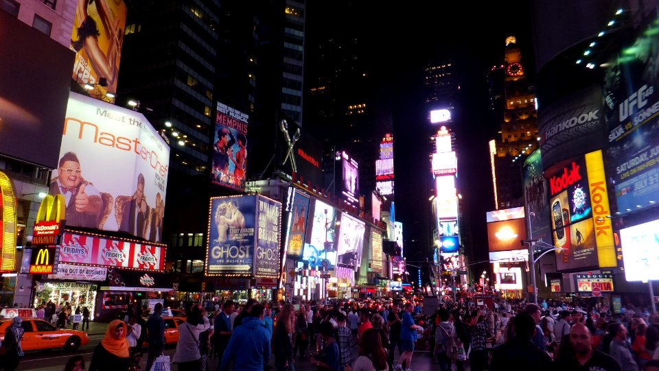 At Times Square with Fred photo