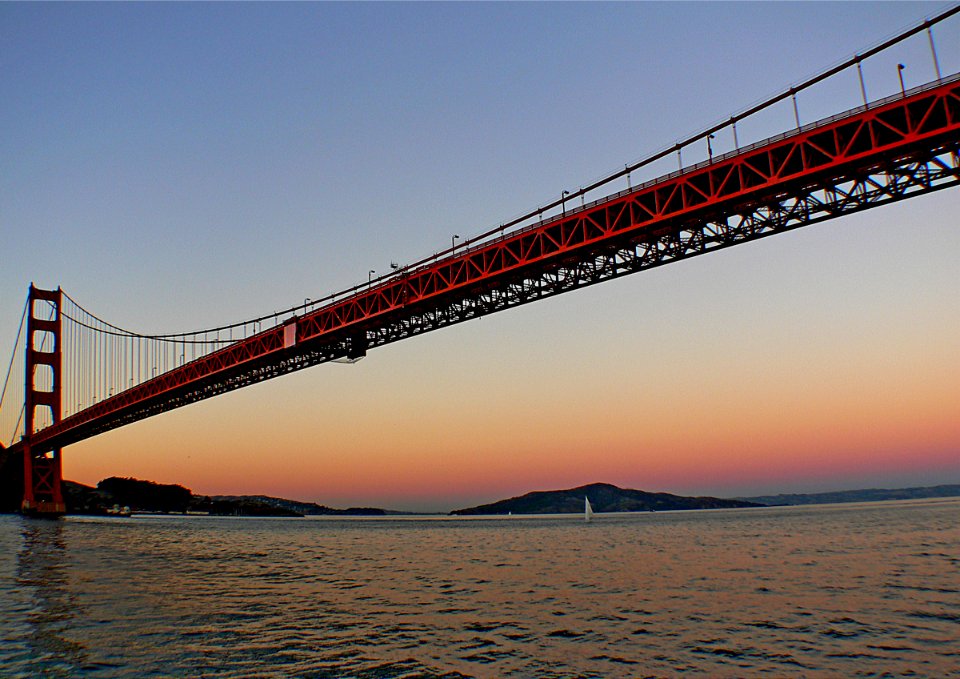 The Golden Gate Bridge.