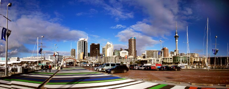 Auckland Skyline from Viaduct Basin