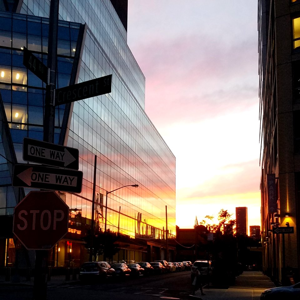 LIC Sunset with Chrysler building