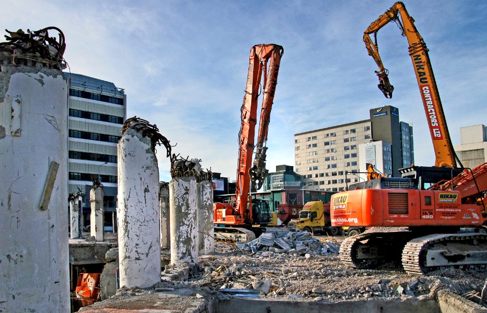 Demolition machinery.