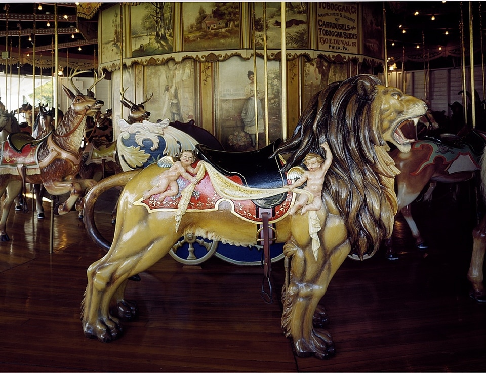 Retro nostalgic merry-go-round