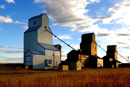 Grain elevators.Mossleigh Alberta. photo