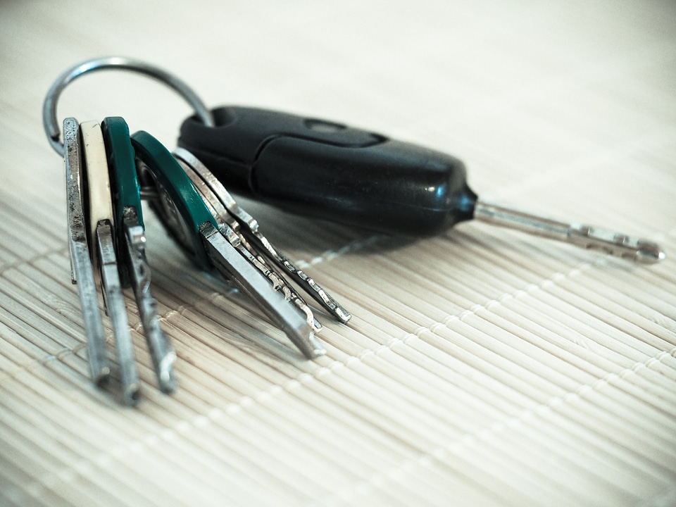Metal door key symbols