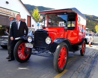 Red Ford van