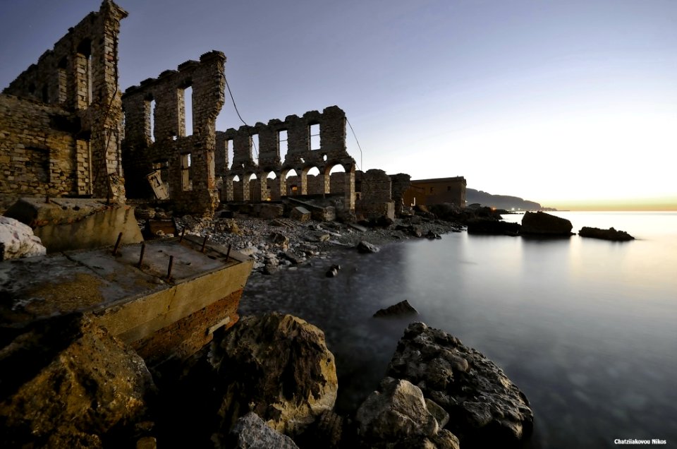 Remnants of an old tannery in Karlovasi Town, Samos