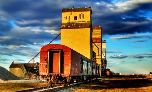 Grain Elevators Mossleigh Alberta.