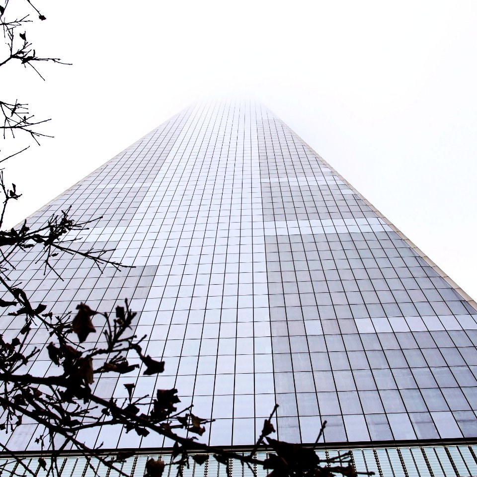 Liberty tower in mist