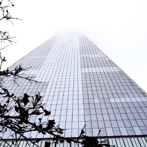 Liberty tower in mist photo