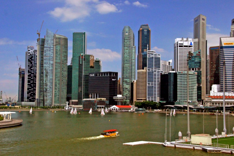 Singapore skyline.