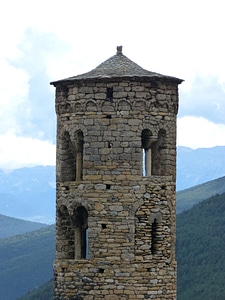 Bell tower romanesque pyrenee catalunya