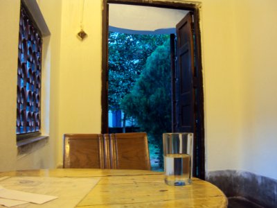 Evening coffee at Alcha, Shantiniketan