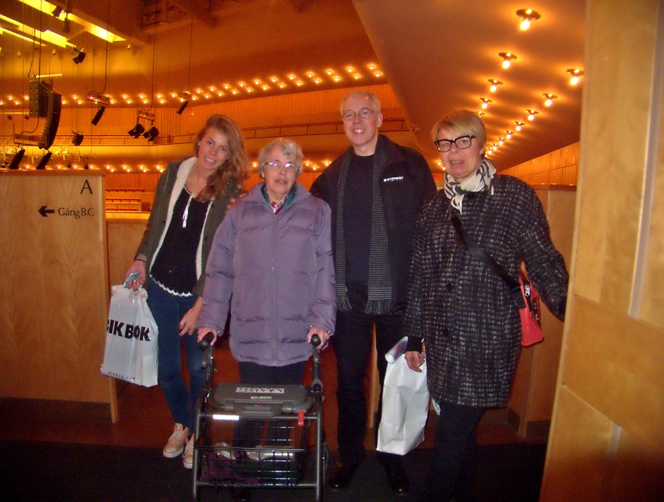 Unni, Inga-Lill, Sven, Agneta efter konserten på Berwaldhallen