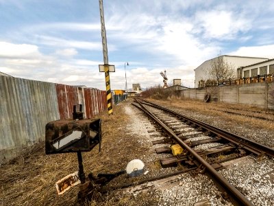 Old industrial railway photo