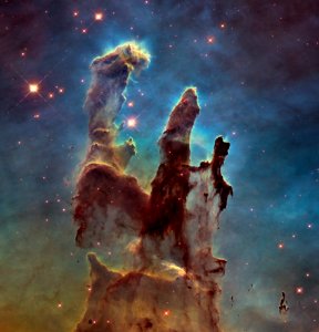 Eagle Nebula • M16 • Visible Light • Hubble Space Telescope photo