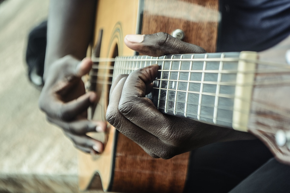 Hands african american instruments