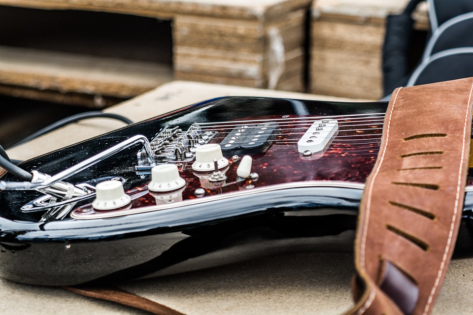 Sound instruments brown guitar
