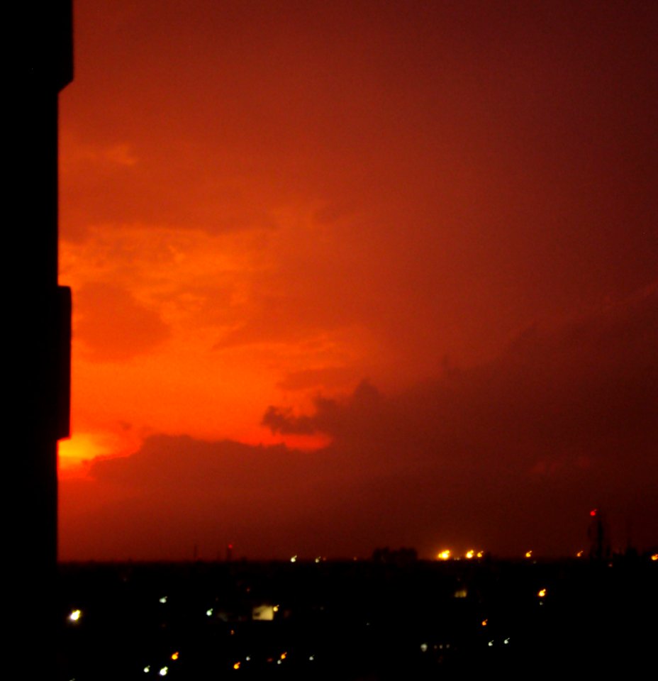 May sunset in Kolkata
