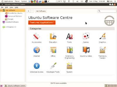 উবুন্টু ১০.০৪-এর সফ্টওয়্যার সেন্টার photo