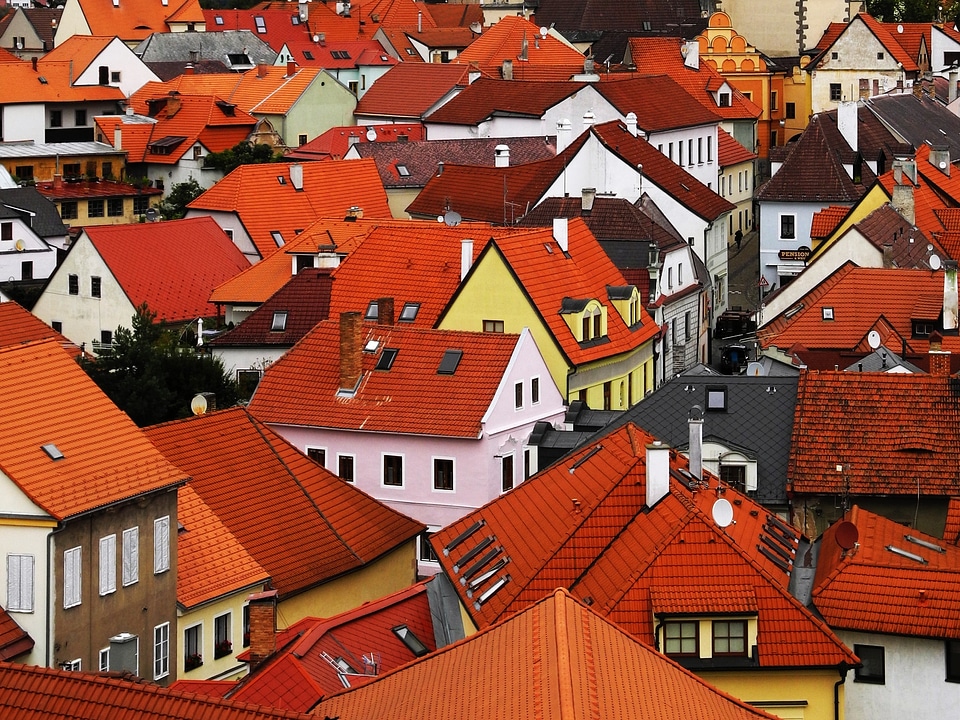 Houses old town view architecture