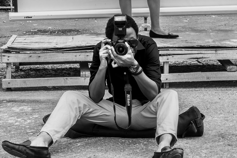 Taking pictures person human