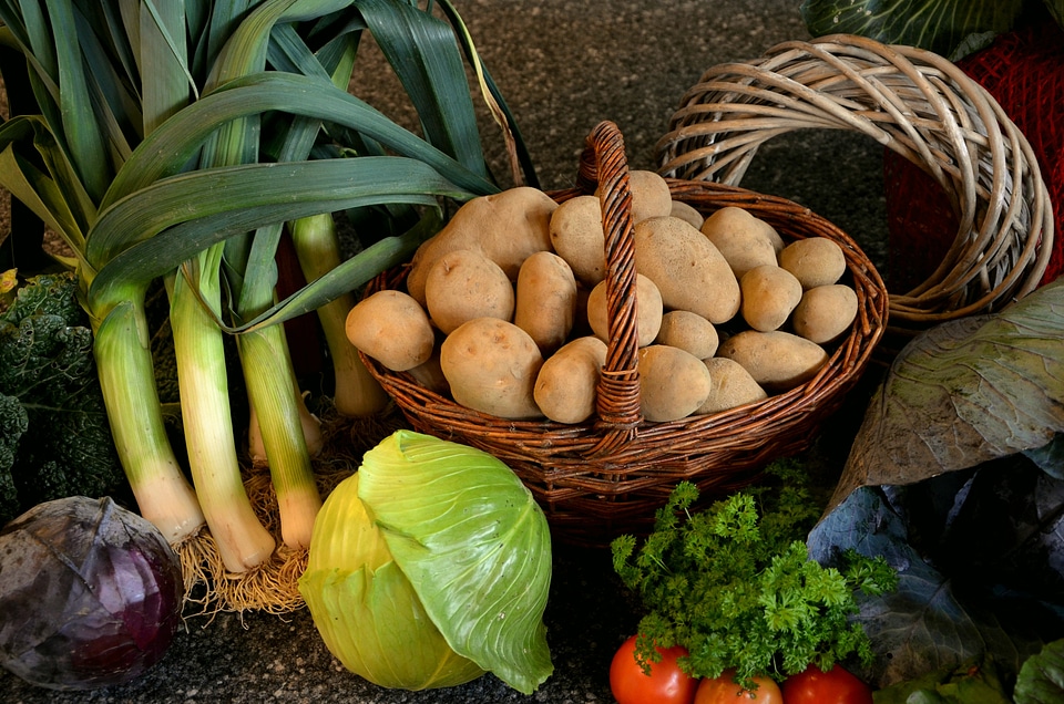 Potatoes food decoration