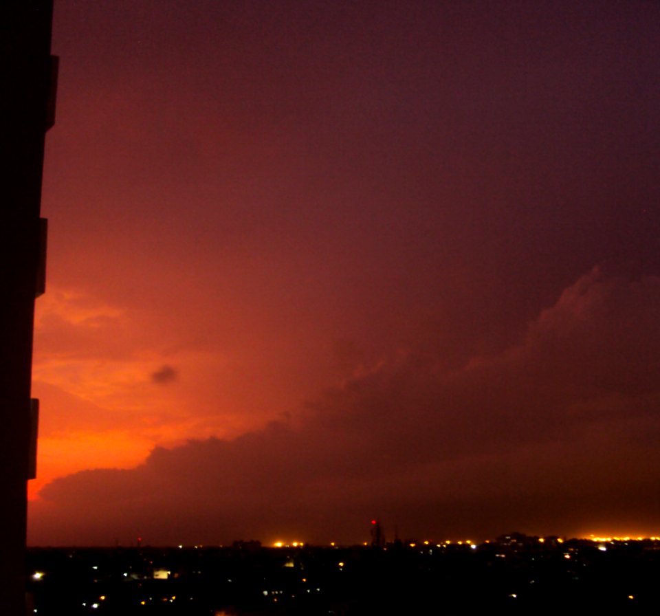 May sunset in Kolkata