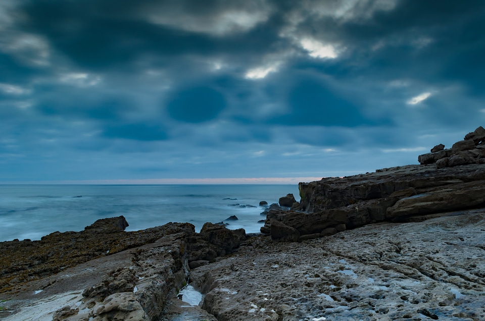 Cloudy overcast blue