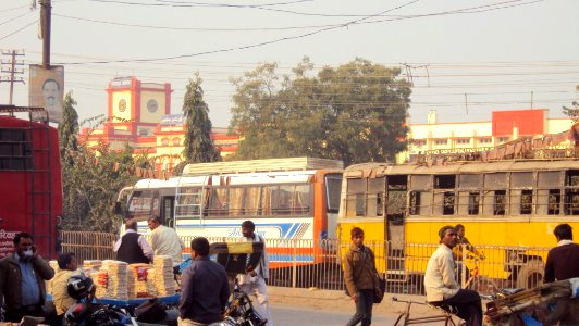 View of Gorakhpur station from our hotel