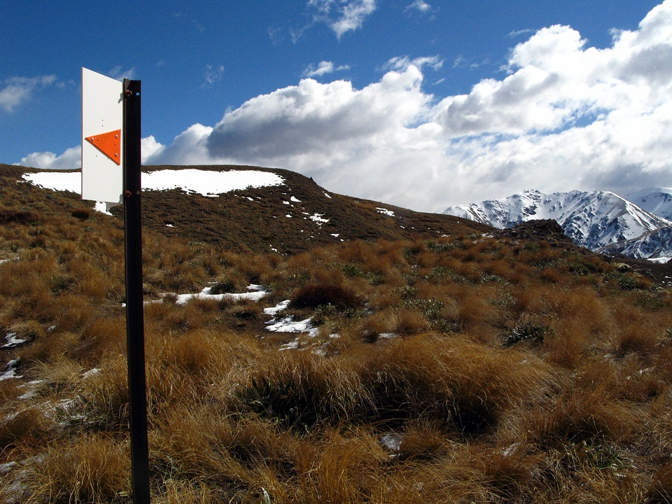 Sign path landscape photo