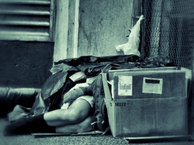 Sleeping Between Garbage