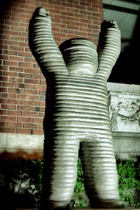 Man Stuck In Cement photo