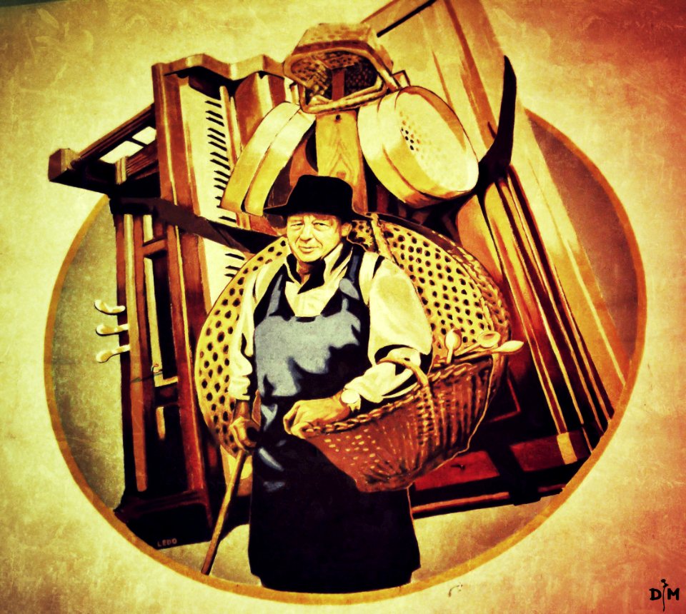 Old Music Man and His Basket of Secrets
