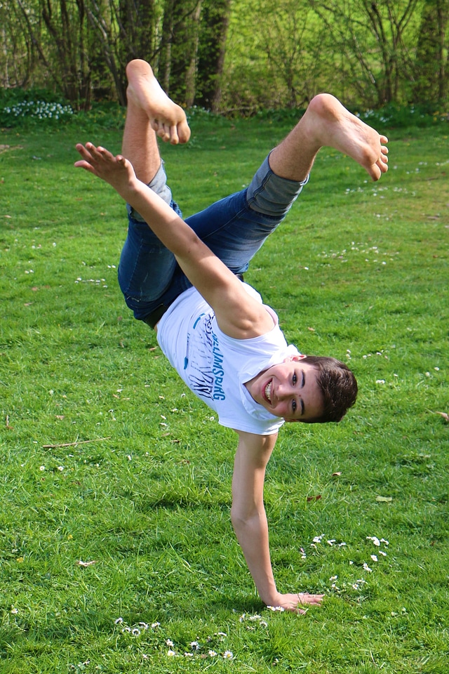 Acrobatics break dance joy of life