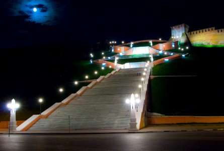 Чкаловская лестница ночью photo