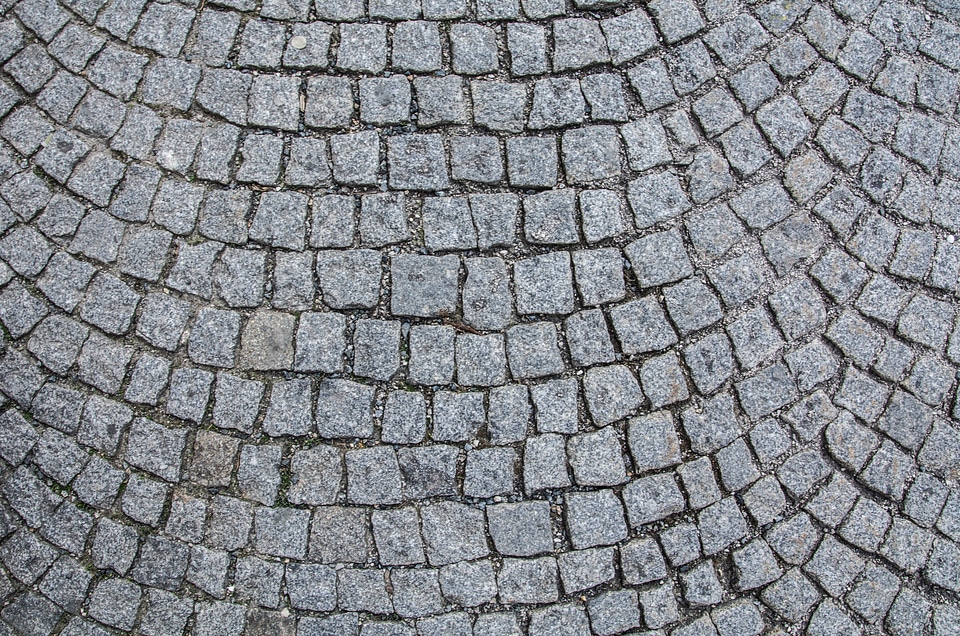 Background paving stones grey