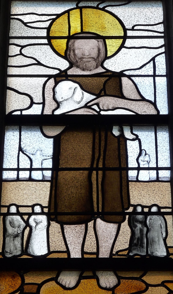 Stained glass bible faith