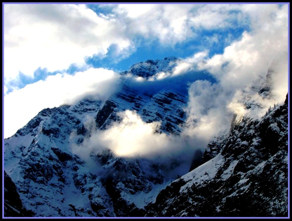 German Bavarian Alps, Mountain Fog Morning
