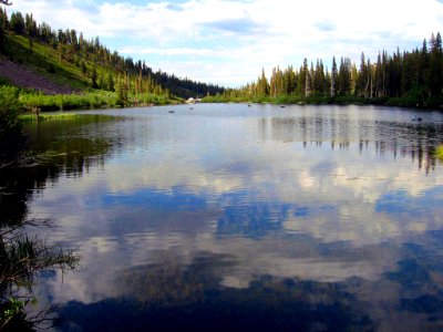 Twin Lakes at sunset, Mammoth Lakes, California