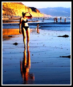 Bikini Reflections , Torrey Pines Beach, California photo