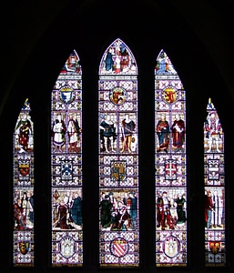 Window stained glass decorative photo