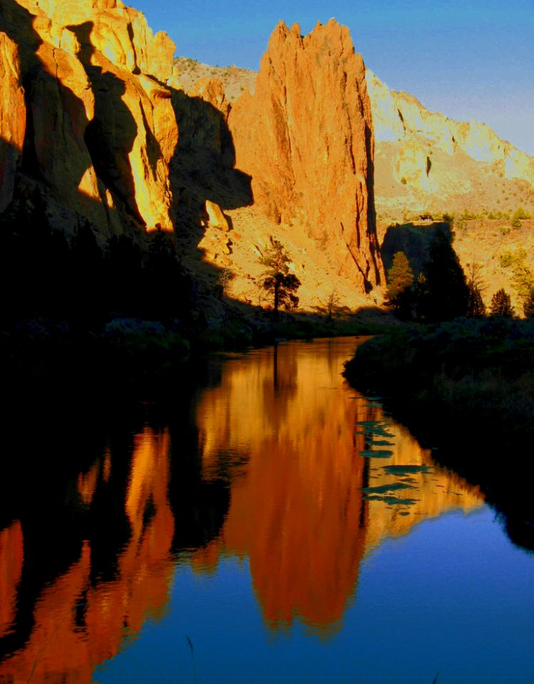 Oregon Golden Tower, Heaven in a River, Bend, Oregon photo