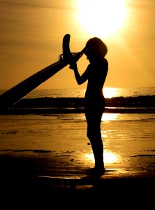 Surfer Girl , California classic photo