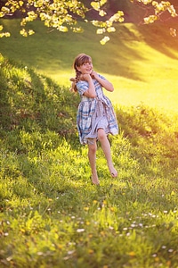 Girl meadow nature photo