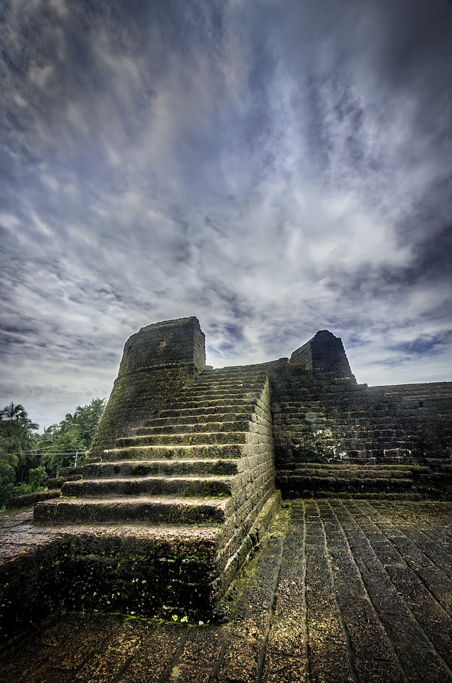 Outdoor staircase stone